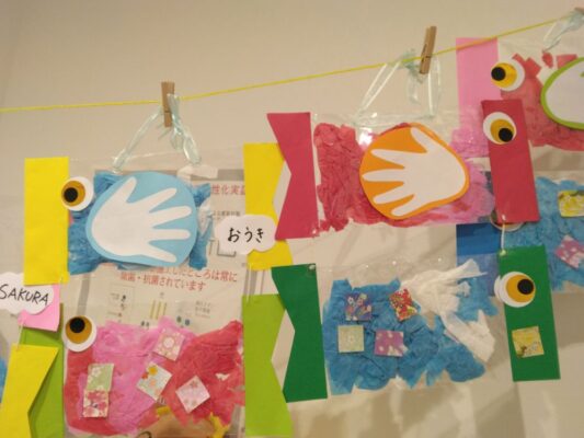 つくば市ルンルン保育園春日🎏元気いっぱい鯉のぼり製作☀