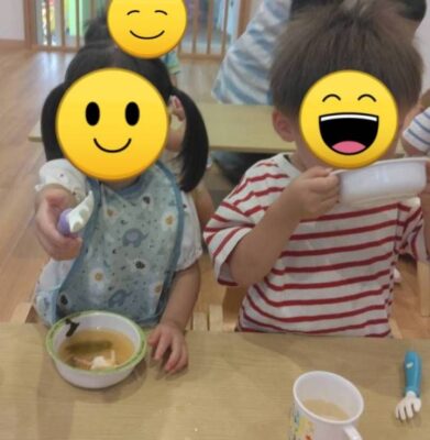 つくば市ルンルン保育園春日昨日15:00おやつは❔