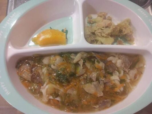 つくば市ルンルン保育園春日🍊今日の給食🍜