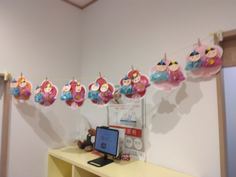 つくば市ルンルン保育園春日月の製作は❔🎎