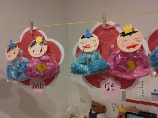 つくば市ルンルン保育園春日2月の製作は❔🎎