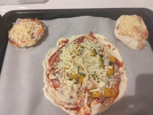 つくば市ルンルン保育園春日手作り🎃ピッツア🍕