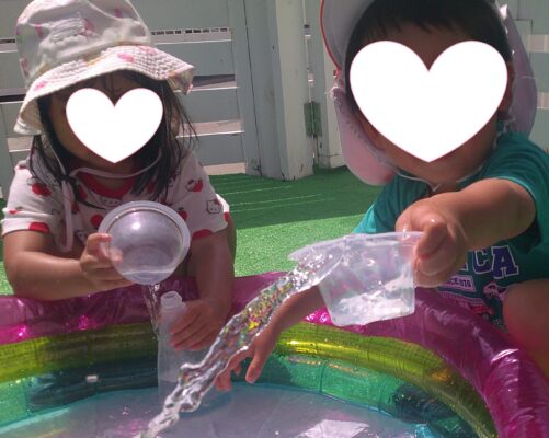 つくば市ルンルン保育園春日💛水遊び大好き😊